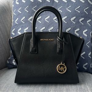 Micheal Kors Avril Small Leather Top-Zip Satchel